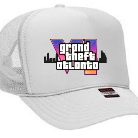 White Foam Trucker Hat GTA - Logo Only